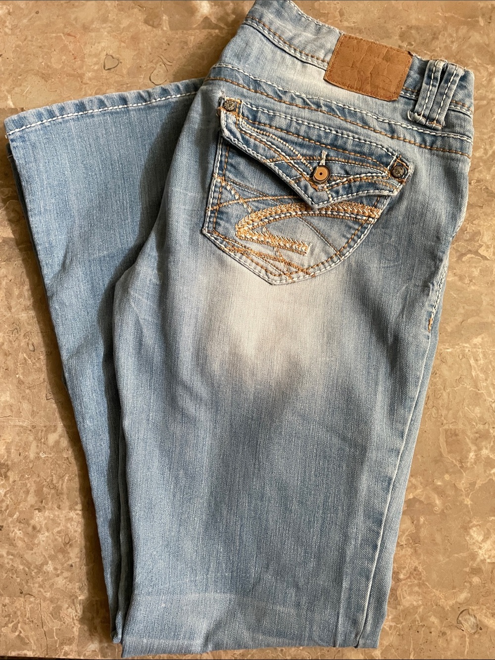 Amethyst Jeans Light Blue Boot Cut with Embroidered Back Pocket